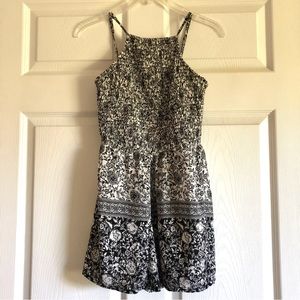 Floral Shirred Halter Romper